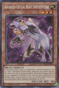 Advanced Crystal Beast Amethyst Cat - Battles of Legend: Crystal Revenge (BLCR) #BLCR-EN011 - Secret Rare YuGiOh Trading Card