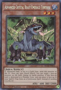 Advanced Crystal Beast Emerald Tortoise - Battles of Legend: Crystal Revenge (BLCR) #BLCR-EN012 - Secret Rare YuGiOh Trading Card