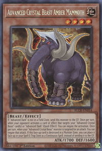 Advanced Crystal Beast Amber Mammoth - Battles of Legend: Crystal Revenge (BLCR) #BLCR-EN014 - Secret Rare YuGiOh Trading Card