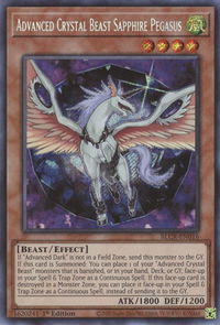 Advanced Crystal Beast Sapphire Pegasus - Battles of Legend: Crystal Revenge (BLCR) #BLCR-EN016 - Secret Rare YuGiOh Trading Card