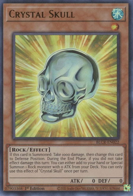 Crystal Skull - Battles of Legend: Crystal Revenge YuGiOh trading card