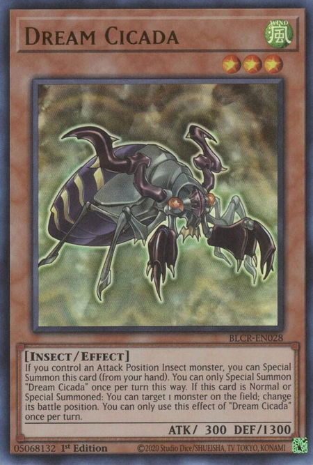 Dream Cicada - Battles of Legend: Crystal Revenge YuGiOh trading card