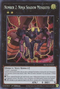 Number 2: Ninja Shadow Mosquito - Battles of Legend: Crystal Revenge (BLCR) #BLCR-EN029 - Secret Rare YuGiOh Trading Card