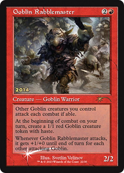 Goblin Rabblemaster trading card from 30th Anniversary Promos Goblin Rabblemaster - 30th Anniversary Promos Magic: The Gathering trading card