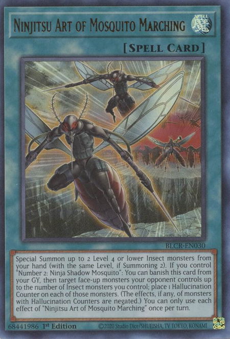 Ninjitsu Art of Mosquito Marching - Battles of Legend: Crystal Revenge YuGiOh trading card