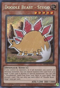 Doodle Beast - Stego - Battles of Legend: Crystal Revenge (BLCR) #BLCR-EN032 - Secret Rare YuGiOh Trading Card