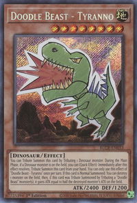 Doodle Beast - Tyranno - Battles of Legend: Crystal Revenge (BLCR) #BLCR-EN033 - Secret Rare YuGiOh Trading Card