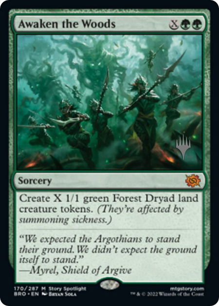 Awaken the Woods - Promo Pack: The Brothers' War Magic: The Gathering trading card