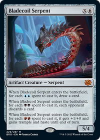 Bladecoil Serpent - Promo Pack: The Brothers' War (PPBRO) #229p - Mythic Magic: The Gathering Trading Card