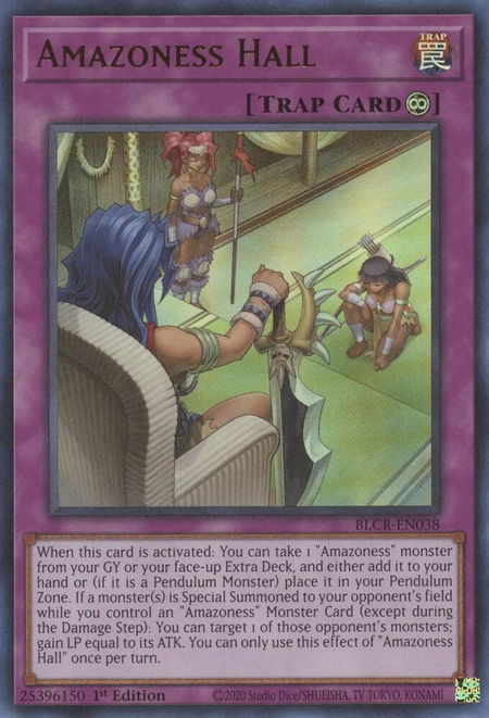 Amazoness Hall - Battles of Legend: Crystal Revenge YuGiOh trading card
