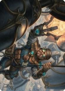 Powerstone Engineer Art Card trading card from Art Series: The Brothers' War Powerstone Engineer Art Card - Art Series: The Brothers' War Magic: The Gathering trading card