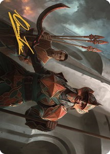 Siege Veteran Art Card (Gold-Stamped Signature) - Art Series: The Brothers' War (ASBRO) #3 - Special Magic: The Gathering Trading Card