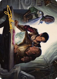 Tocasia's Welcome Art Card (Gold-Stamped Signature) - Art Series: The Brothers' War (ASBRO) #4 - Special Magic: The Gathering Trading Card