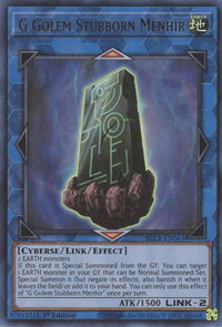 G Golem Stubborn Menhir - Battles of Legend: Crystal Revenge (BLCR) #BLCR-EN043 - Ultra Rare YuGiOh Trading Card
