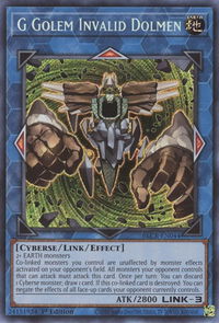 G Golem Invalid Dolmen - Battles of Legend: Crystal Revenge (BLCR) #BLCR-EN044 - Secret Rare YuGiOh Trading Card
