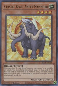 Crystal Beast Amber Mammoth - Battles of Legend: Crystal Revenge (BLCR) #BLCR-EN051 - Ultra Rare YuGiOh Trading Card