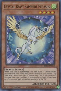 Crystal Beast Sapphire Pegasus - Battles of Legend: Crystal Revenge (BLCR) #BLCR-EN053 - Ultra Rare YuGiOh Trading Card