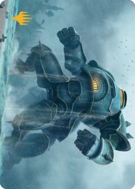 Depth Charge Colossus Art Card (Gold-Stamped Planeswalker Symbol) trading card from Art Series: The Brothers' War Depth Charge Colossus Art Card (Gold-Stamped Planeswalker Symbol) - Art Series: The Brothers' War Magic: The Gathering trading card