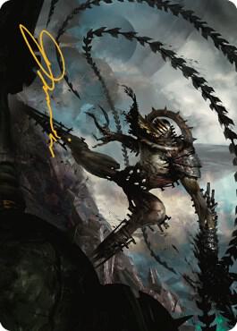 Razorlash Transmogrant Art Card (Gold-Stamped Signature) trading card from Art Series: The Brothers' War Razorlash Transmogrant Art Card (Gold-Stamped Signature) - Art Series: The Brothers' War Magic: The Gathering trading card