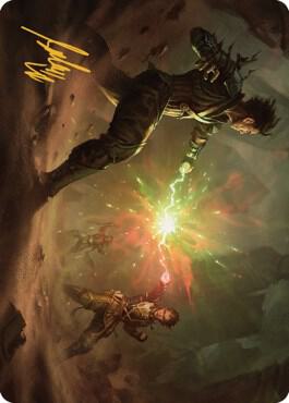 Brotherhood's End Art Card (Gold-Stamped Signature) - Art Series: The Brothers' War Magic: The Gathering trading card