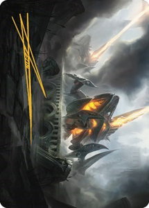 Skitterbeam Battalion Art Card (Gold-Stamped Signature) - Art Series: The Brothers' War (ASBRO) #21 - Special Magic: The Gathering Trading Card