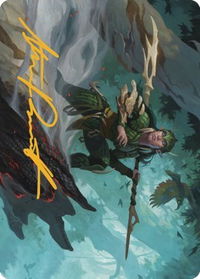 Gwenna, Eyes of Gaea Art Card (Gold-Stamped Signature) - Art Series: The Brothers' War (ASBRO) #25 - Special Magic: The Gathering Trading Card