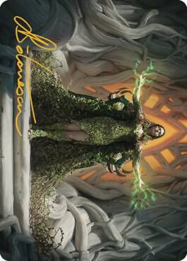Titania, Voice of Gaea Art Card (Gold-Stamped Signature) - Art Series: The Brothers' War Magic: The Gathering trading card
