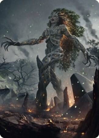 Titania, Gaea Incarnate Art Card trading card from Art Series: The Brothers' War Titania, Gaea Incarnate Art Card - Art Series: The Brothers' War Magic: The Gathering trading card