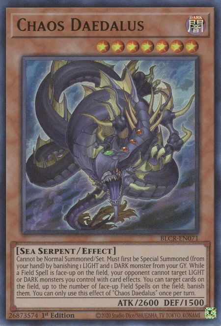 Chaos Daedalus - Battles of Legend: Crystal Revenge YuGiOh trading card