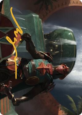 Tomakul Honor Guard Art Card (Gold-Stamped Signature) - Art Series: The Brothers' War Magic: The Gathering trading card