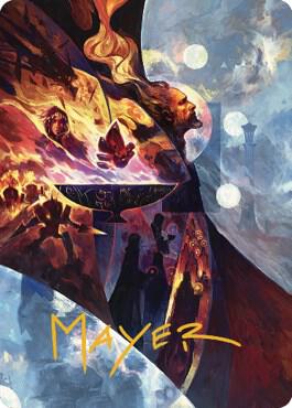 Urza's Command Art Card (Gold-Stamped Signature) trading card from Art Series: The Brothers' War Urza's Command Art Card (Gold-Stamped Signature) - Art Series: The Brothers' War Magic: The Gathering trading card