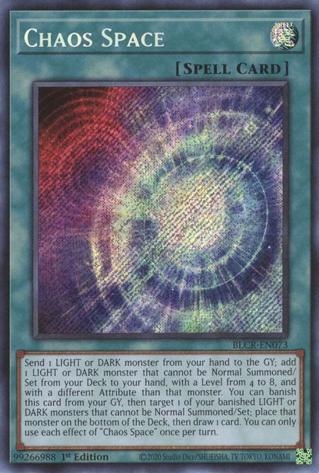 Chaos Space - Battles of Legend: Crystal Revenge YuGiOh trading card