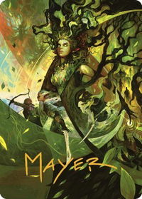 Titania's Command Art Card (Gold-Stamped Signature) - Art Series: The Brothers' War (ASBRO) #34 - Special Magic: The Gathering Trading Card