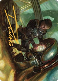 Urza, Powerstone Prodigy Art Card (Gold-Stamped Signature) - Art Series: The Brothers' War (ASBRO) #35 - Special Magic: The Gathering Trading Card