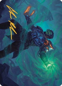 Mishra, Claimed by Gix Art Card (Gold-Stamped Signature) - Art Series: The Brothers' War (ASBRO) #37 - Special Magic: The Gathering Trading Card