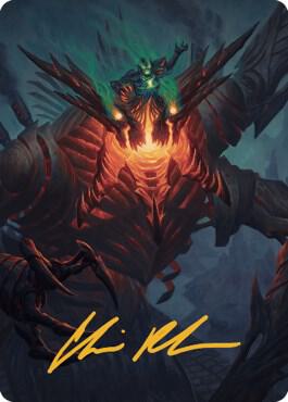 Mishra, Lost to Phyrexia Art Card (Gold-Stamped Signature) - Art Series: The Brothers' War Magic: The Gathering trading card