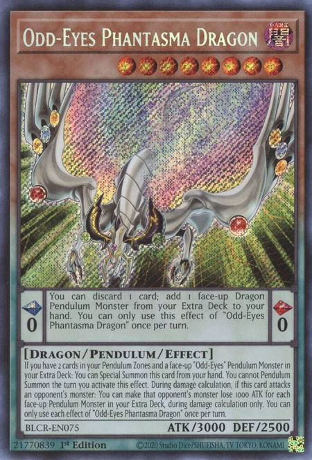 Odd-Eyes Phantasma Dragon - Battles of Legend: Crystal Revenge YuGiOh trading card