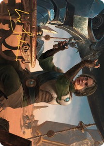 Tocasia, Dig Site Mentor Art Card (Gold-Stamped Signature) - Art Series: The Brothers' War (ASBRO) #40 - Special Magic: The Gathering Trading Card