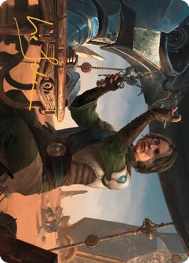 Tocasia, Dig Site Mentor Art Card (Gold-Stamped Signature) trading card from Art Series: The Brothers' War Tocasia, Dig Site Mentor Art Card (Gold-Stamped Signature) - Art Series: The Brothers' War Magic: The Gathering trading card