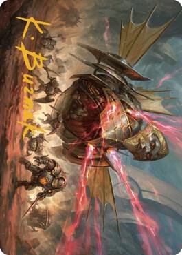 Liberator, Urza's Battlethopter Art Card (Gold-Stamped Signature) - Art Series: The Brothers' War Magic: The Gathering trading card