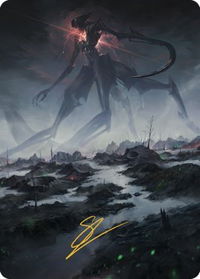 Swamp (50) Art Card (Gold-Stamped Signature) - Art Series: The Brothers' War (ASBRO) #50 - Special Magic: The Gathering Trading Card