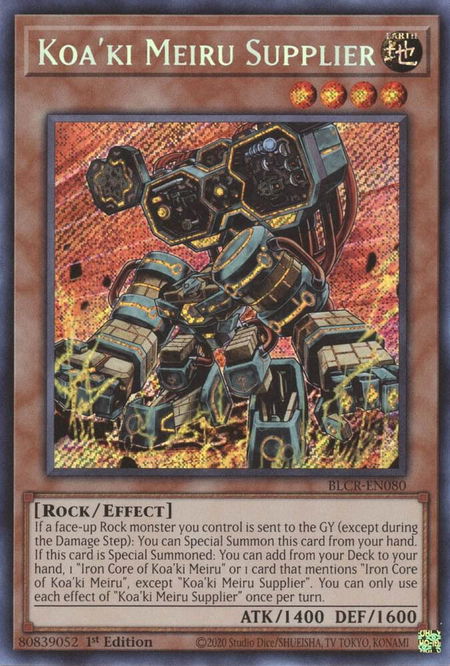 Koa'ki Meiru Supplier - Battles of Legend: Crystal Revenge YuGiOh trading card