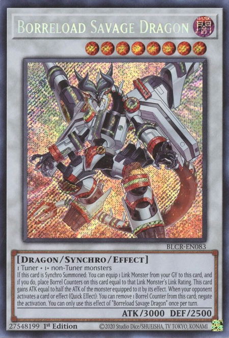 Borreload Savage Dragon - Battles of Legend: Crystal Revenge YuGiOh trading card