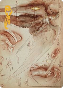 Platinum Angel Art Card (Gold-Stamped Signature) - Art Series: The Brothers' War Magic: The Gathering trading card