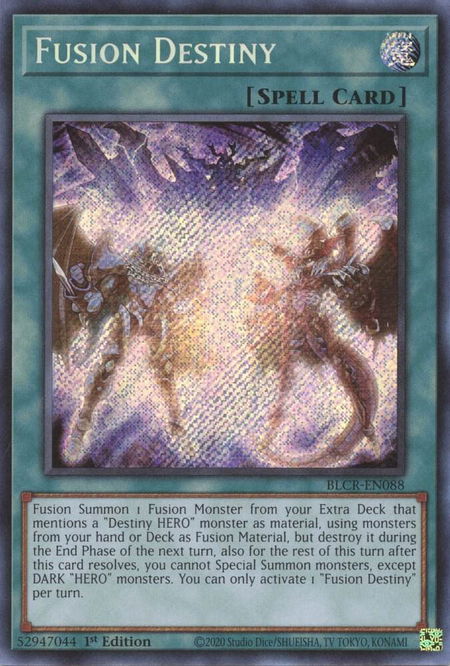 Fusion Destiny - Battles of Legend: Crystal Revenge YuGiOh trading card