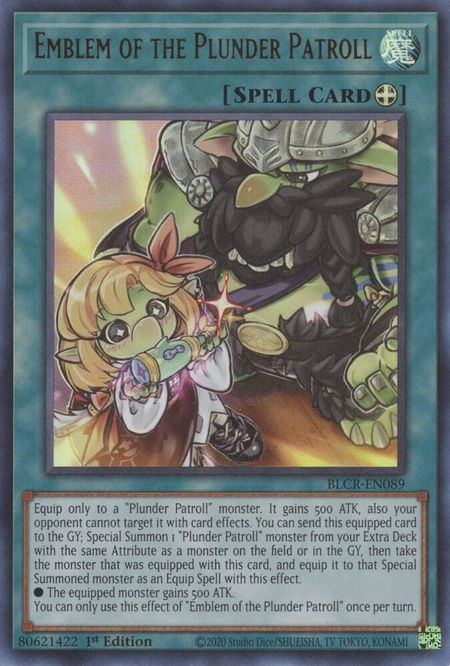Emblem of the Plunder Patroll - Battles of Legend: Crystal Revenge YuGiOh trading card