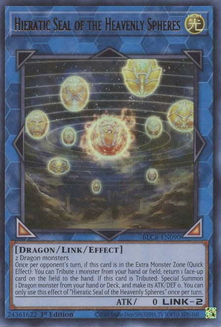 Hieratic Seal of the Heavenly Spheres - Battles of Legend: Crystal Revenge YuGiOh trading card