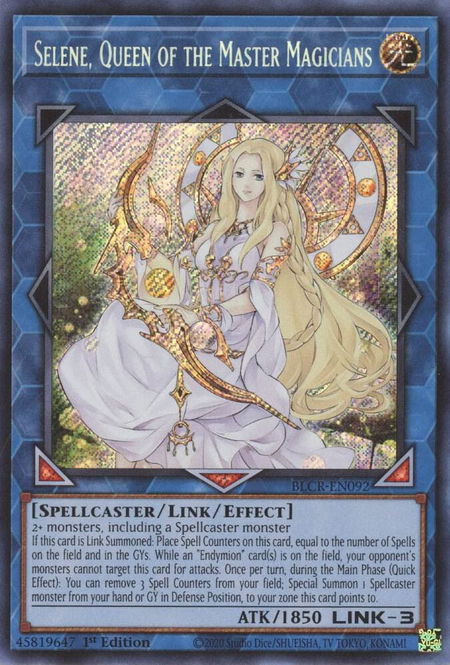 Selene, Queen of the Master Magicians - Battles of Legend: Crystal Revenge YuGiOh trading card