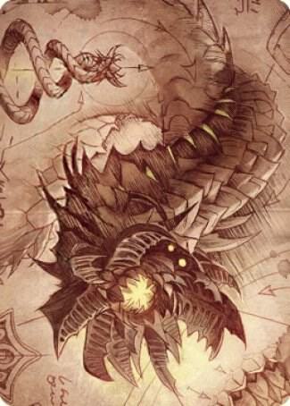 Wurmcoil Engine Art Card - Art Series: The Brothers' War Magic: The Gathering trading card