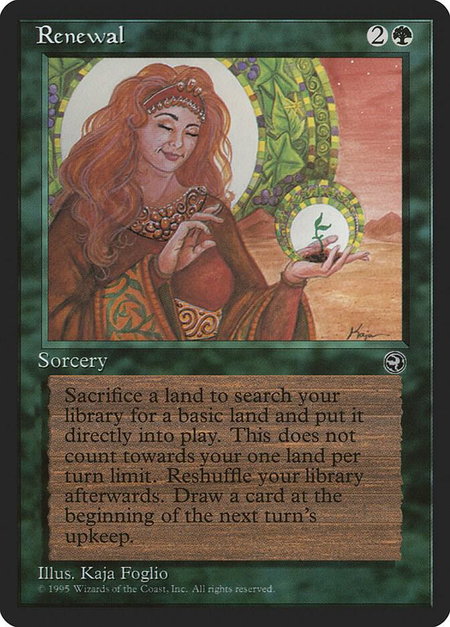 Renewal - Homelands Magic: The Gathering trading card